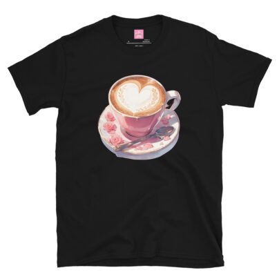 Japanese Graphic T Shirt Kawaii Cappuccino Heart