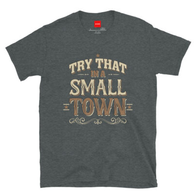 Try That in a Small Town Wooden Country Graphic Tee