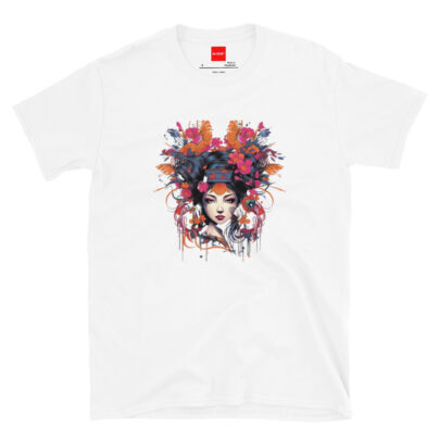 Floral Geisha Shirt Japanese Graphic Tee