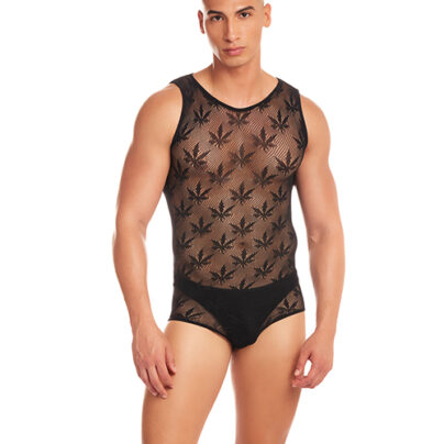 Rainbow Party Night Pot Leaf Singlet 2 pc Set