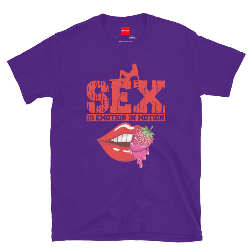 In Vein® Sex is Emotion in Motion Slutty Sex Sluty Sexual Naughty T Shirt - Image 4