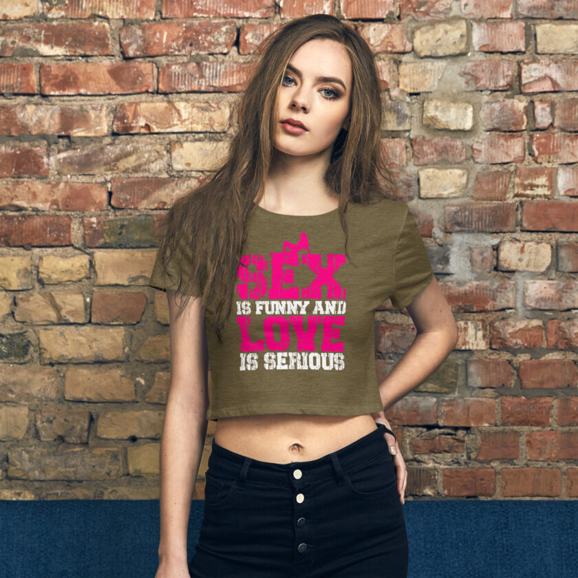 In Vein® Sex is Funny and Love is Serious Slutty Sex Crop Top - Image 2