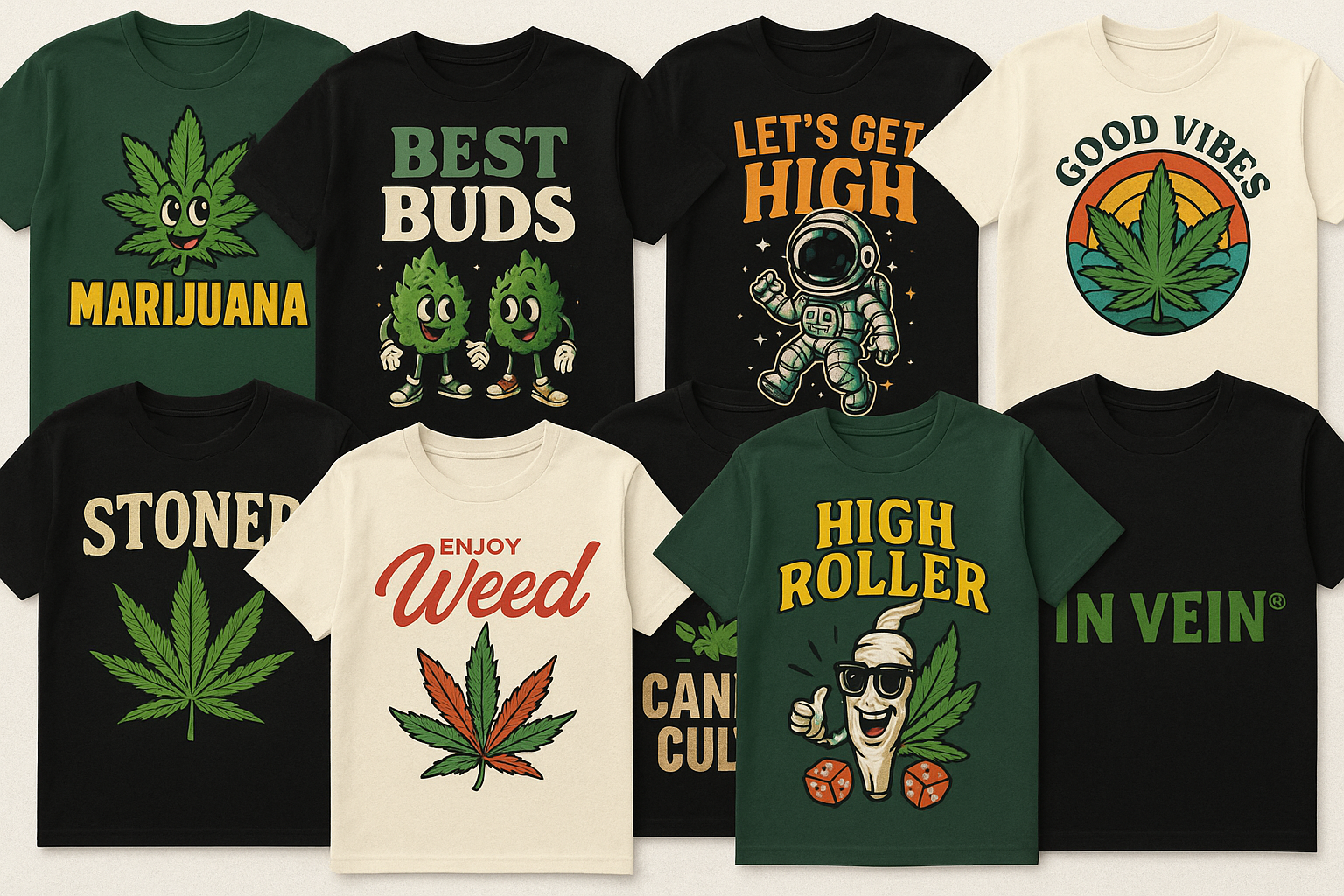 10 Best Marijuana Graphic Tshirts from In Vein®