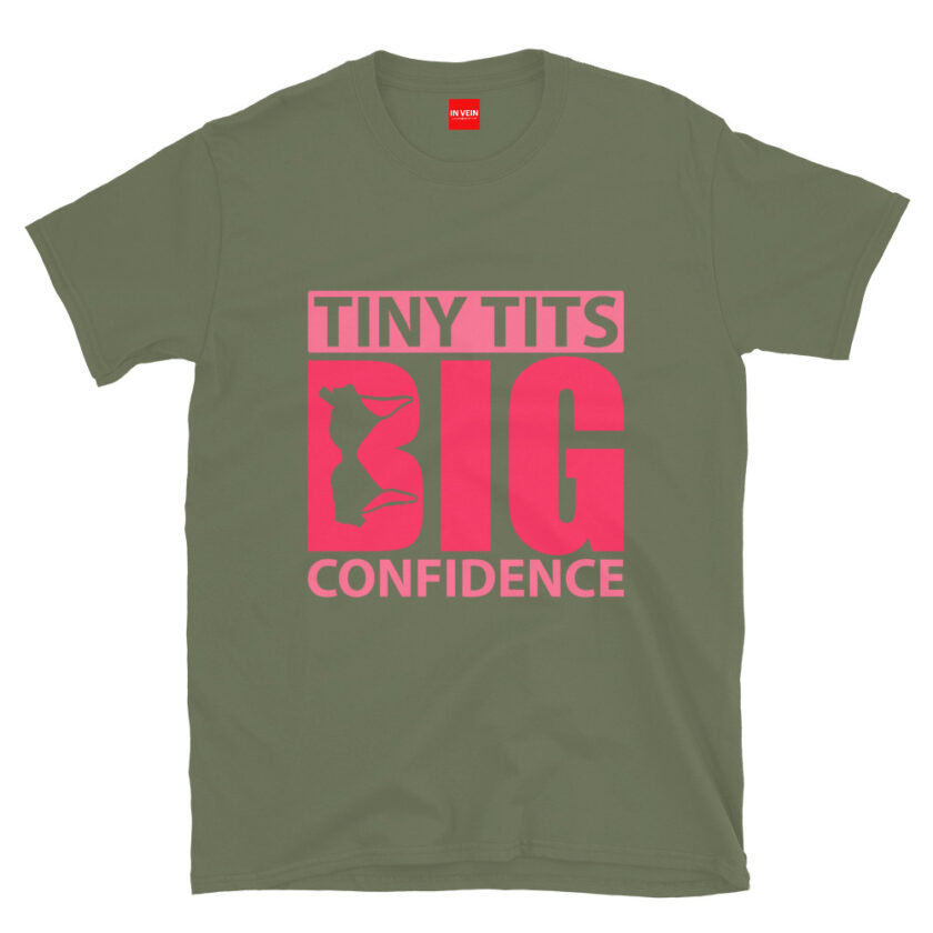 In Vein® Tiny Tits Big Confidence Slutty Kinky Sexual T-Shirt - Image 9