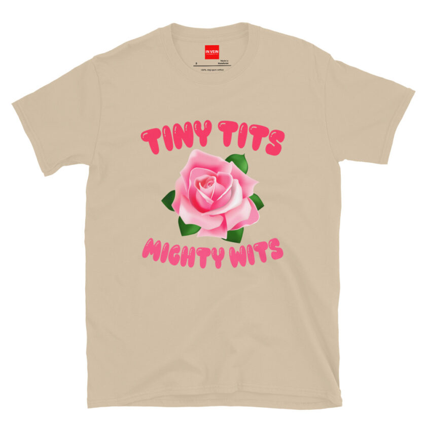 In Vein® Tiny Tits Mighty Wits Slutty Kinky Sexual T-Shirt - Image 11