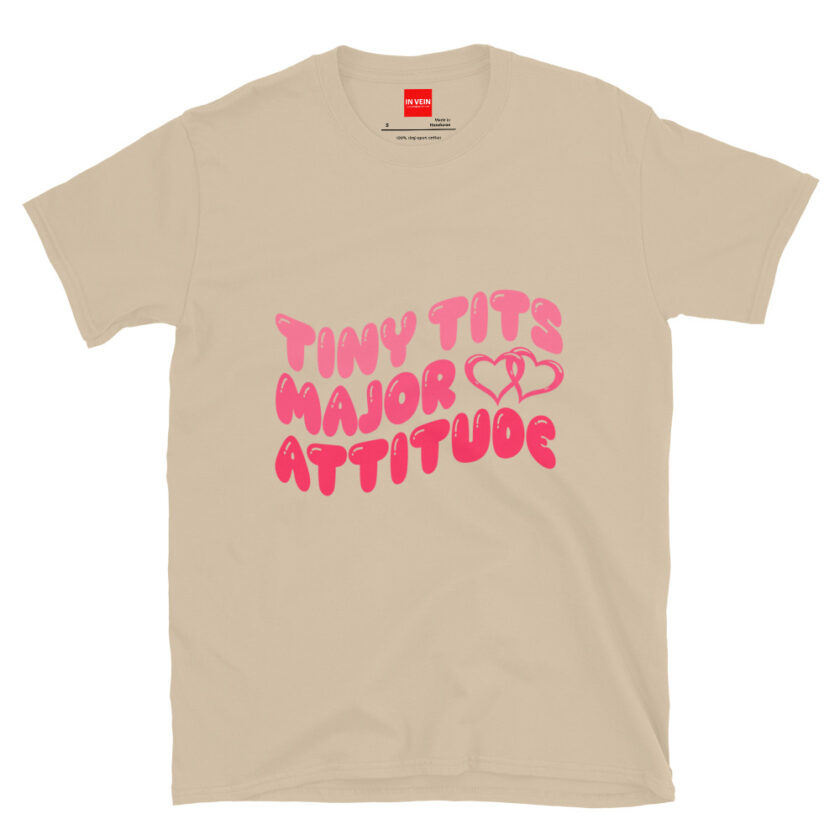 In Vein® Tiny Tits Major Attitude Slutty Kinky Sexual T-Shirt - Image 12