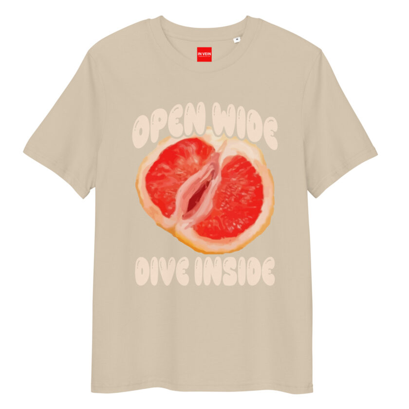 In Vein® Open Wide Dive Inside Organic Cotton Slutty Naughty Sex T-Shirt - Image 11