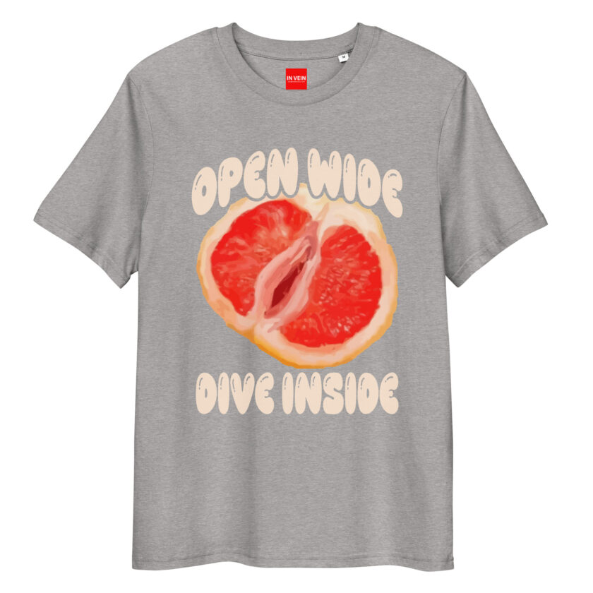 In Vein® Open Wide Dive Inside Organic Cotton Slutty Naughty Sex T-Shirt - Image 10