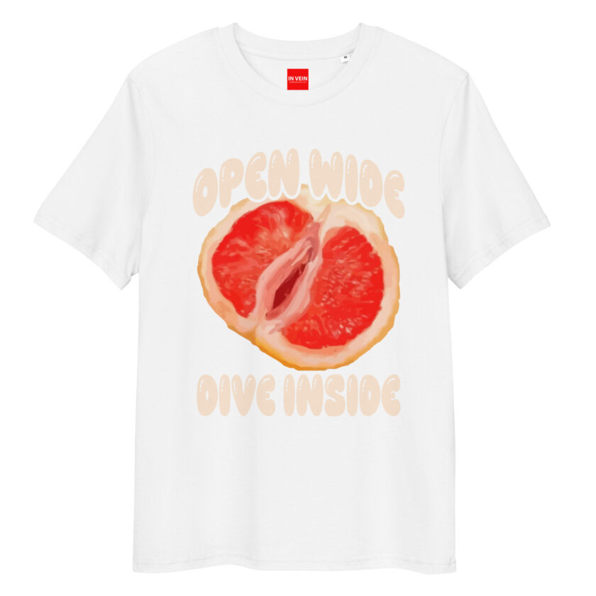 In Vein® Open Wide Dive Inside Organic Cotton Slutty Naughty Sex T-Shirt - Image 15