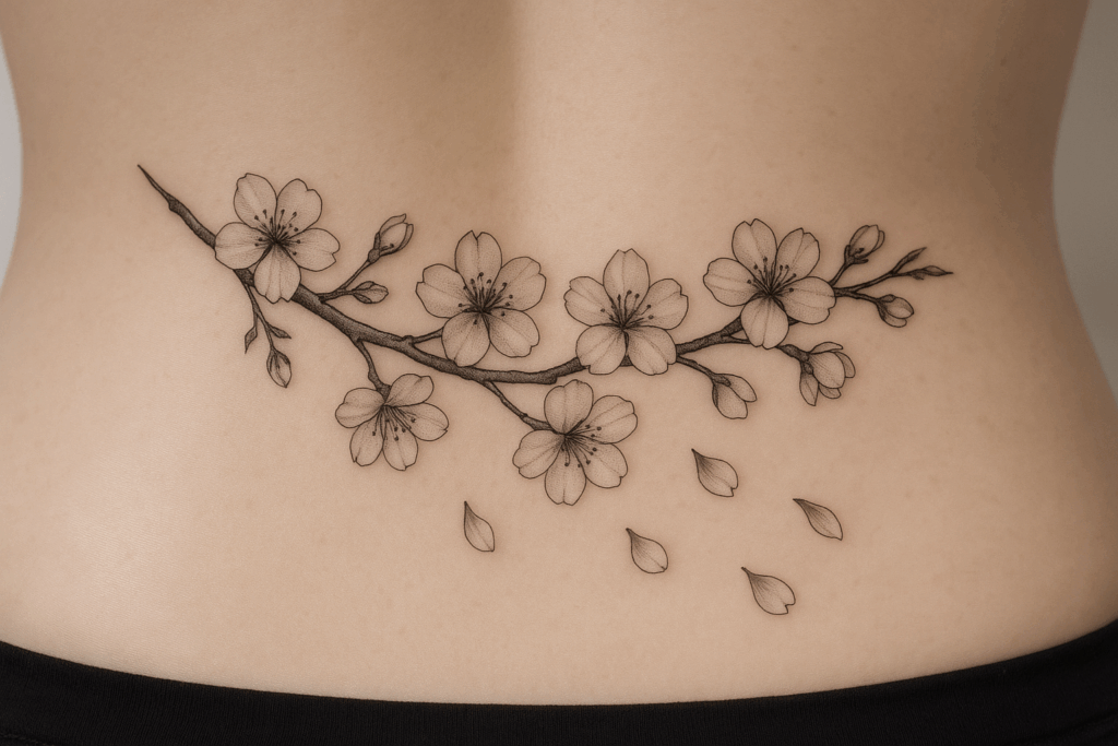 10 Best Sakura Tattoo Tramp Stamp Ideas That Work Beautifully on the Lower Back